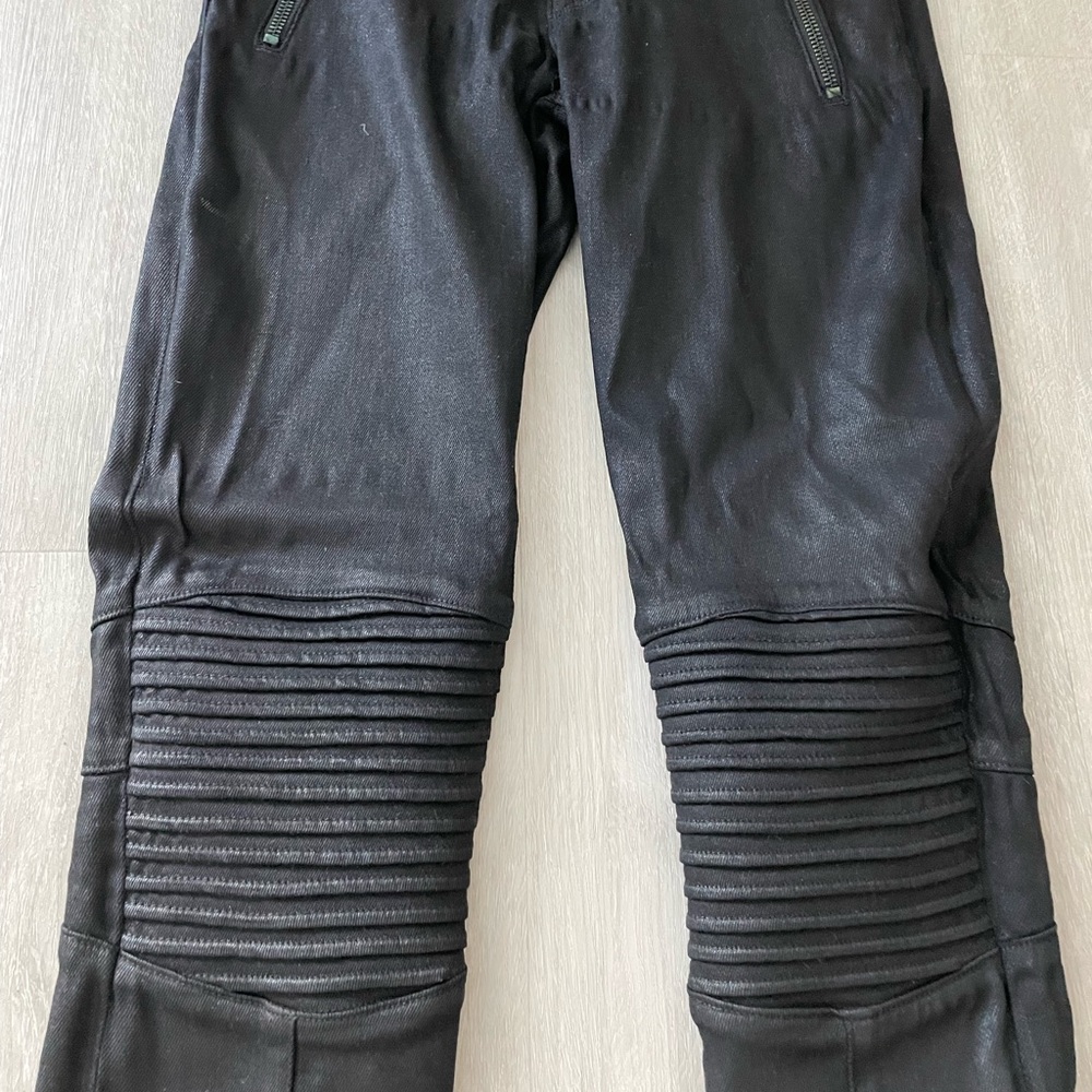 Hudson Black Moto Jeans